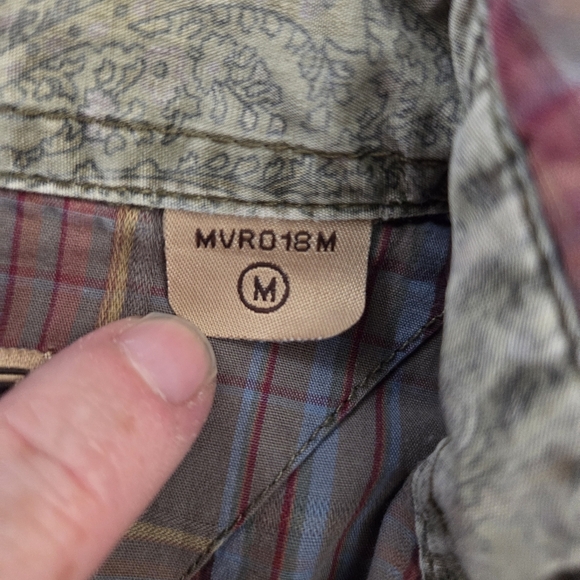 Wrangler Retro Stylish Multicolor Plaid Button-Down Shirt Size Med - Picture 8 of 9